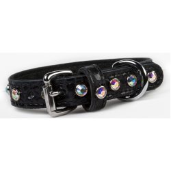Black Croc Collar AB Swarovski