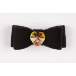 Swarovski Heart Crystal Ultrasuede Hair Bows