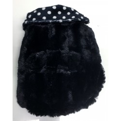 Black Chinchilla on Polkadot Coat