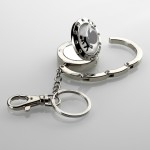 Diamond Top Purse hanger & keychain with mirror