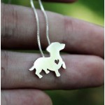 Dachshund Heart Necklace