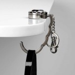 Diamond Top Purse hanger & keychain with mirror