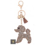 Poodle Bling Keychain