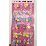 12 Pack Velcro Metallic Bows