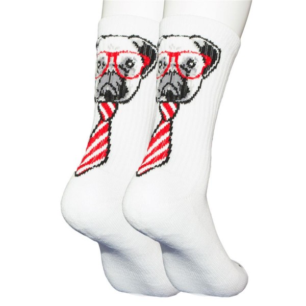 PUG N' TIE CREW SOCKS