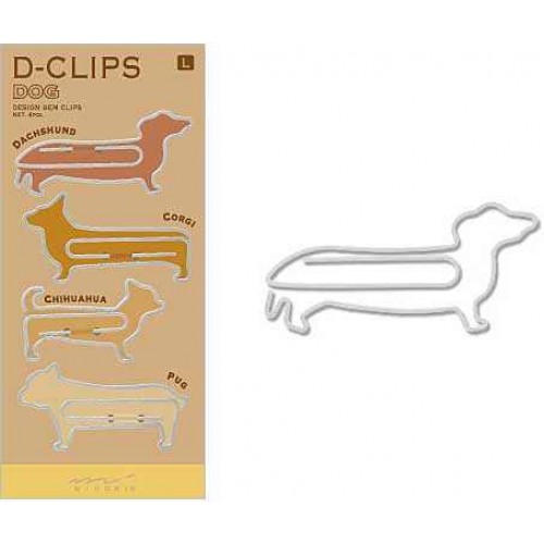 Dog Paper Clips Large- Midori D-Clips Dog Paper Clips Large- Midori D-Clips