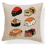 Cat Sushi Pillowcase