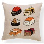 Cat Sushi Pillowcase Cat Sushi Pillowcase