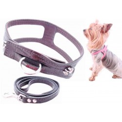 Designer Choke Free Faux Croc Harness